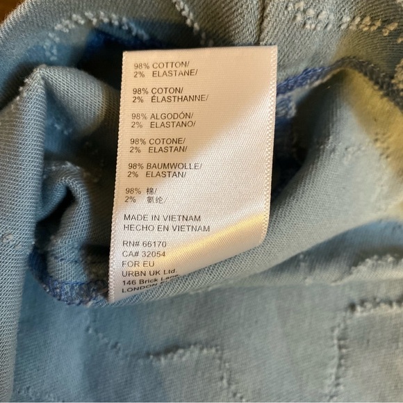 Urban Outfitters Floral Distressed Mini Skirt Light Blue Women’s Small Zippered - Picture 9 of 9